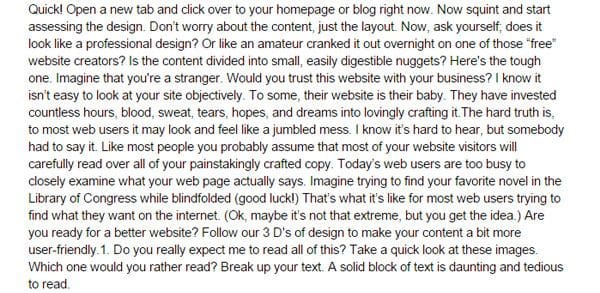 Example A- a solid block of text. Example A- a solid block of text.